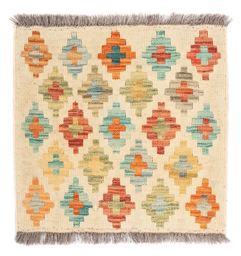 Kelim Maimene Teppich 50x52cm - mehrfarbig