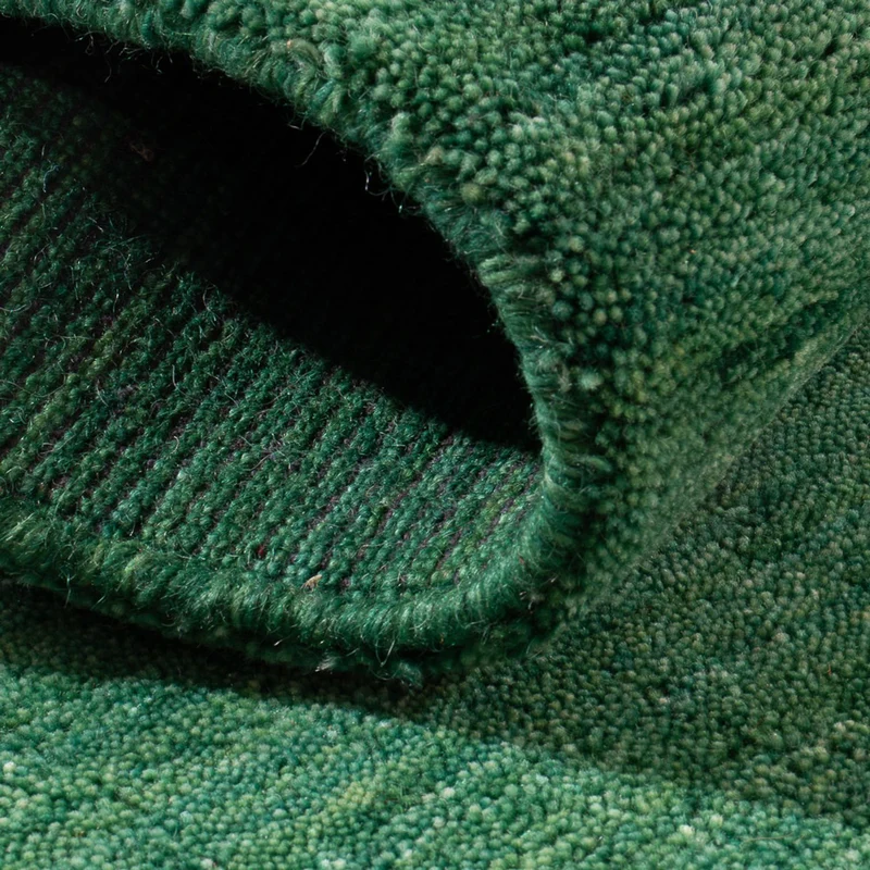 Gabbeh Teppich Softy 60x90cm - Wollteppich - grün