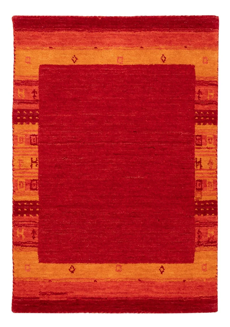 Gabbeh Teppich Softy 60x90cm - Wollteppich - rot