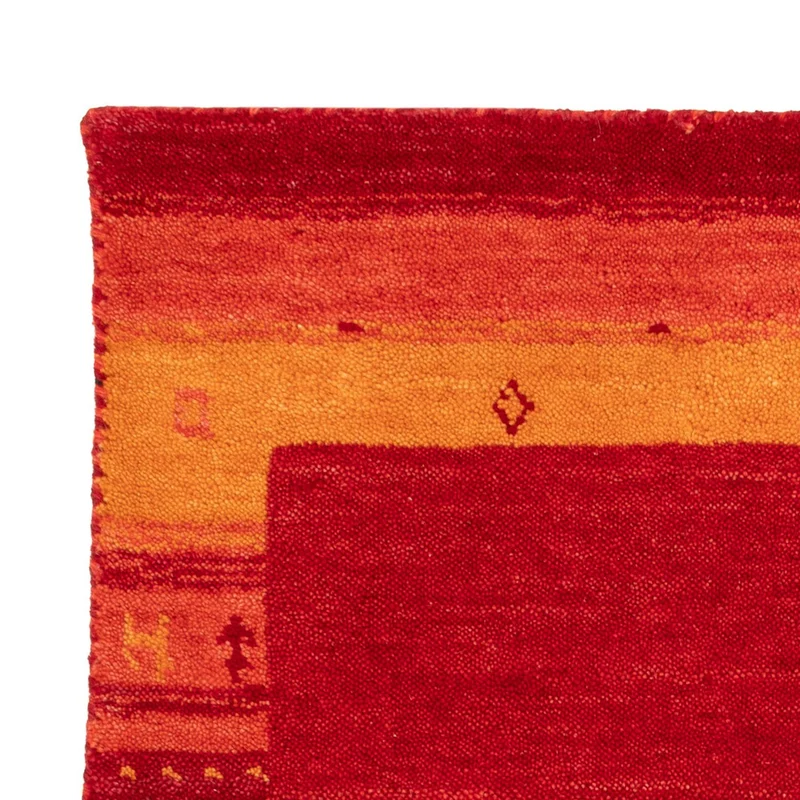 Gabbeh Teppich Softy 60x90cm - Wollteppich - rot