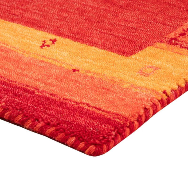 Gabbeh Teppich Softy 60x90cm - Wollteppich - rot
