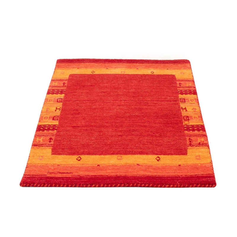 Gabbeh Teppich Softy 60x90cm - Wollteppich - rot