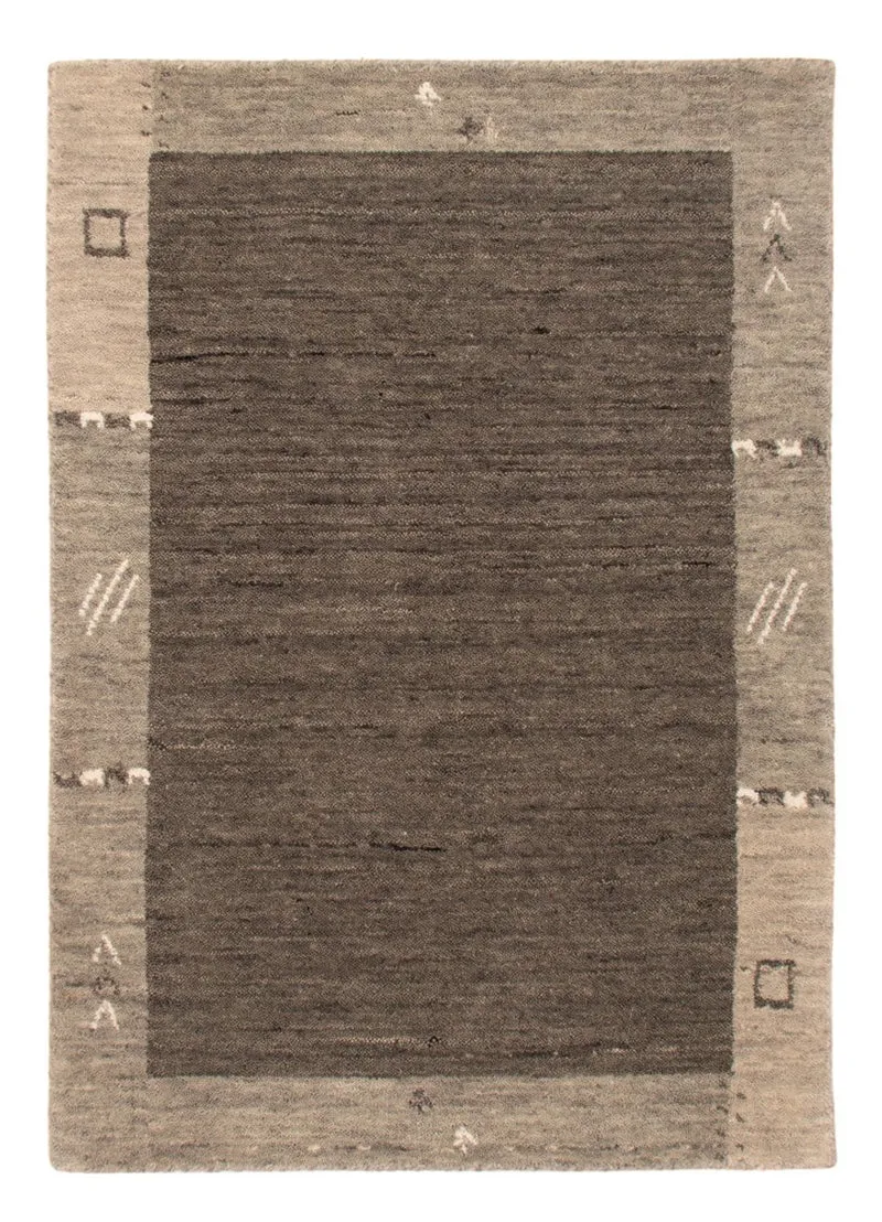 Gabbeh Teppich Softy 60x90cm - Wollteppich - grau