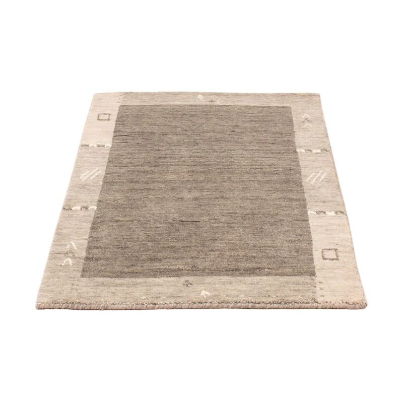 Gabbeh Teppich Softy 60x90cm - Wollteppich - grau