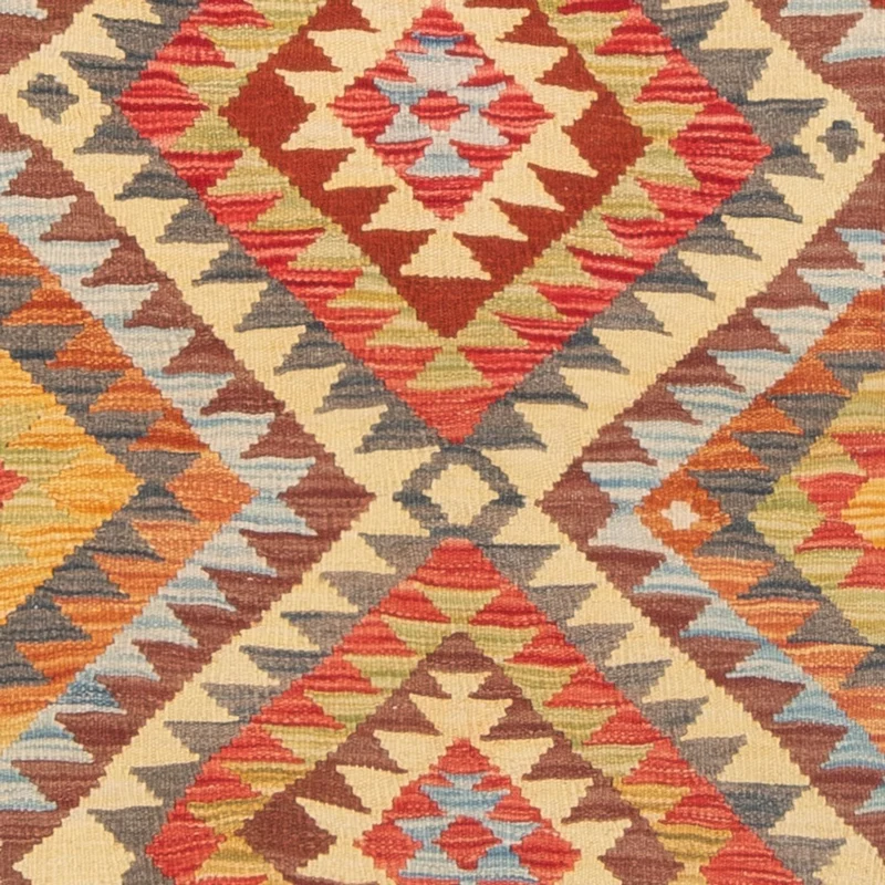 Kelim Maimene Teppich 100x152cm - Wollteppich - mehrfarbig