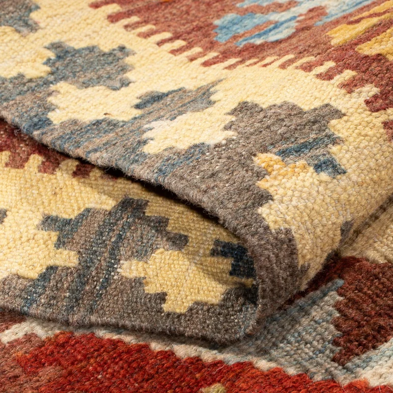 Kelim Maimene Teppich 100x152cm - Wollteppich - mehrfarbig