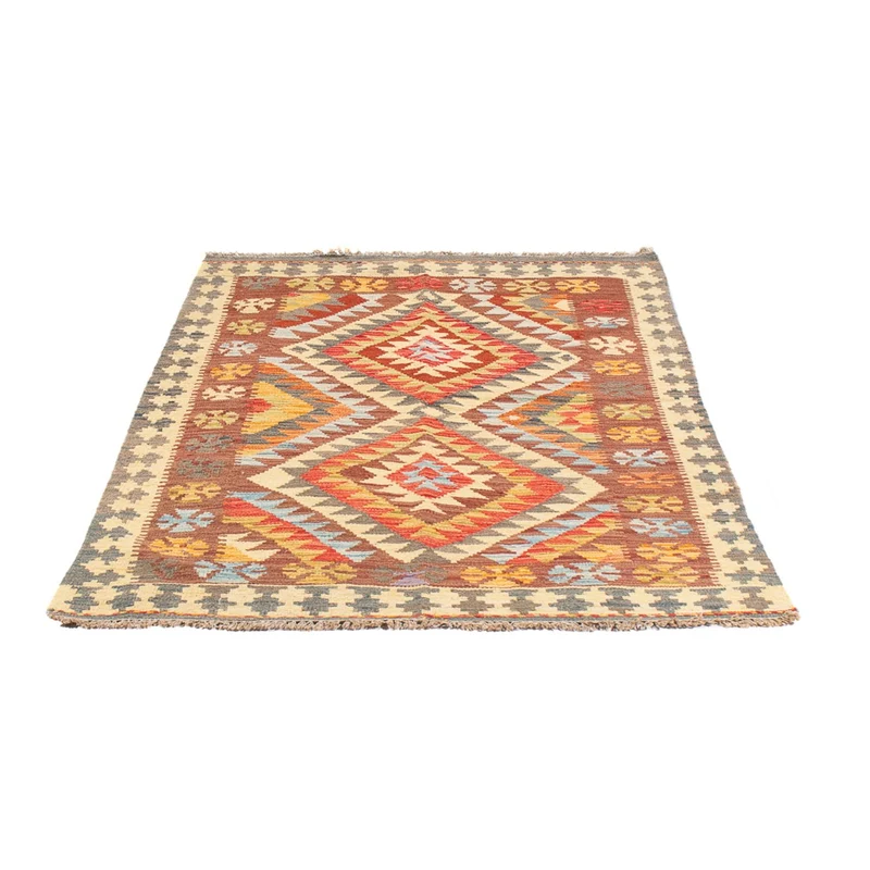 Kelim Maimene Teppich 100x152cm - Wollteppich - mehrfarbig
