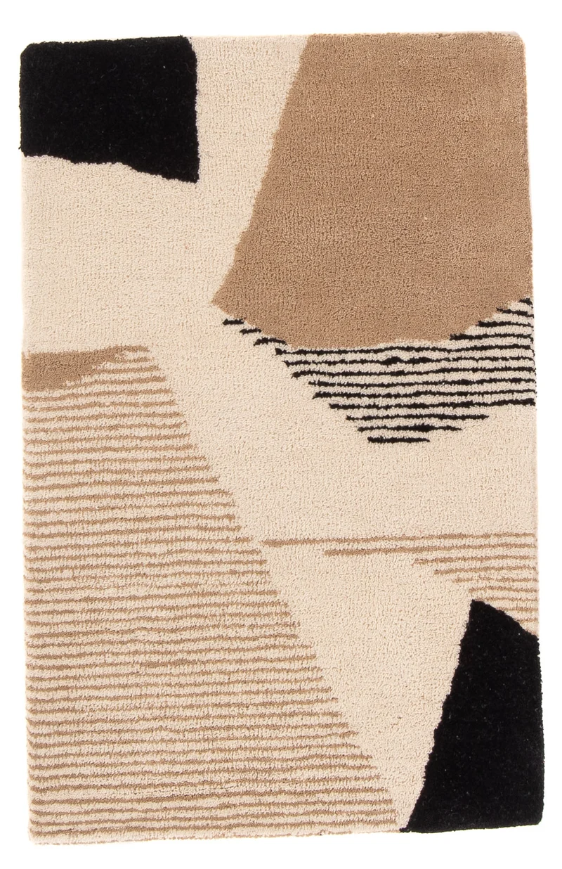 Wollteppich 60x90cm - beige