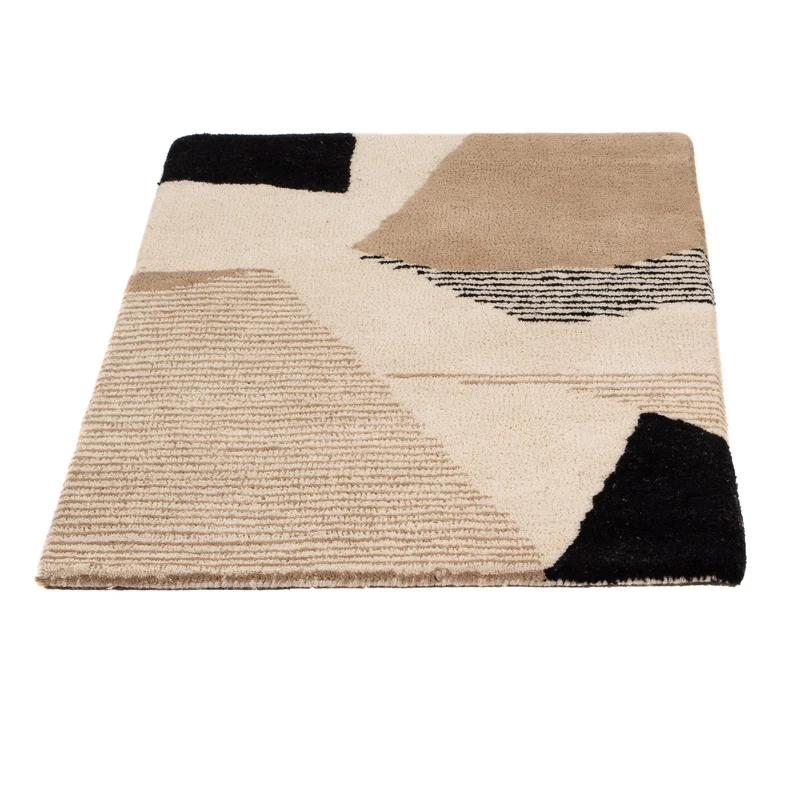 Wollteppich 60x90cm - beige