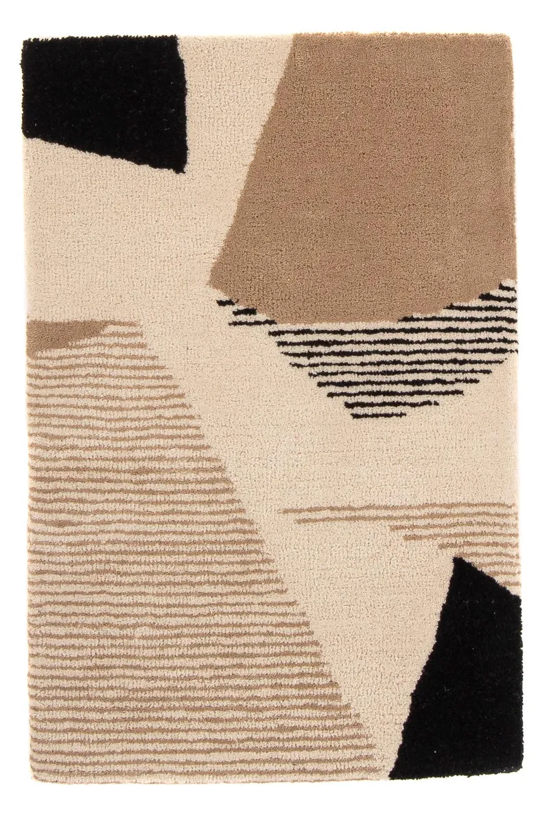 Wollteppich 60x90cm - beige