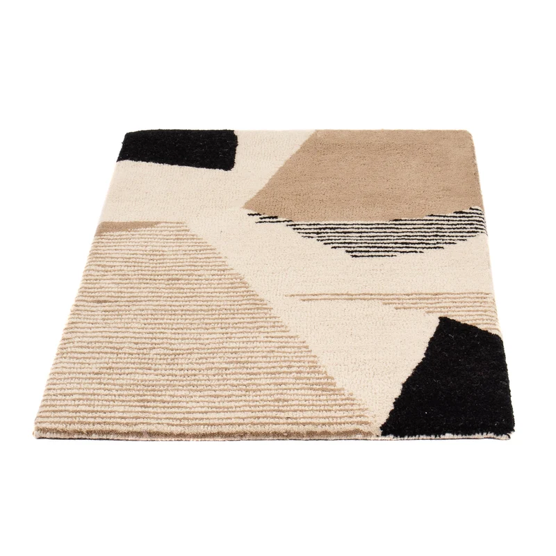 Wollteppich 60x90cm - beige