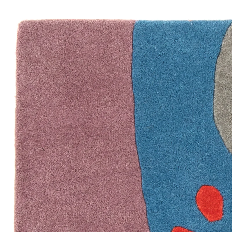 Designer Teppich - 60 x 90 cm - mehrfarbig