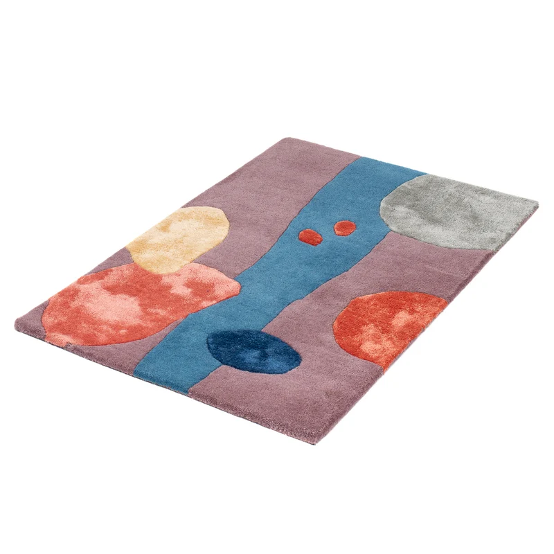 Designer Teppich - 60 x 90 cm - mehrfarbig