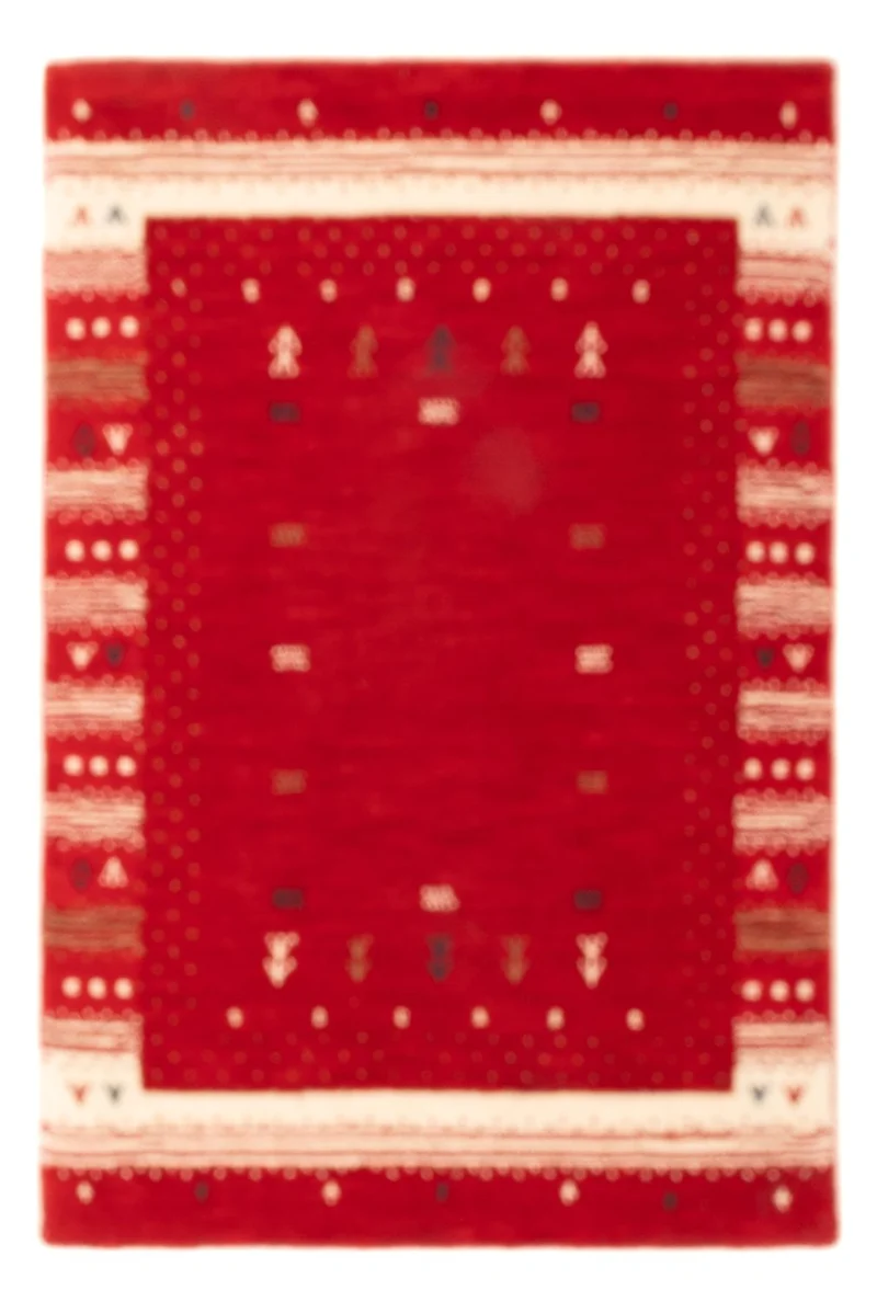 Loribaft Loom Teppich 60x90cm - Wollteppich - rot