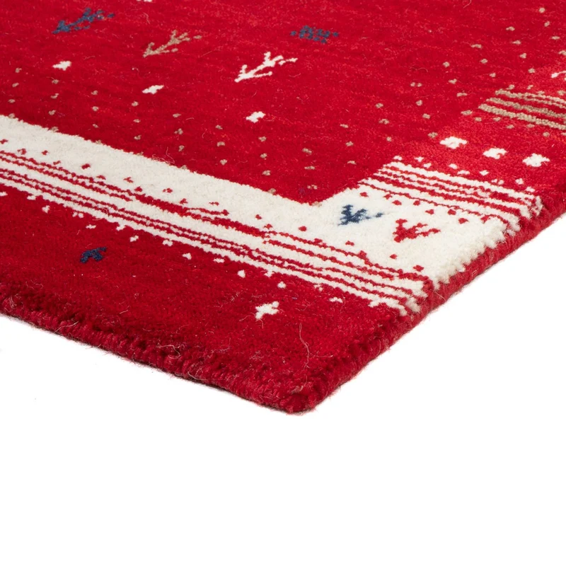 Loribaft Loom Teppich 60x90cm - Wollteppich - rot