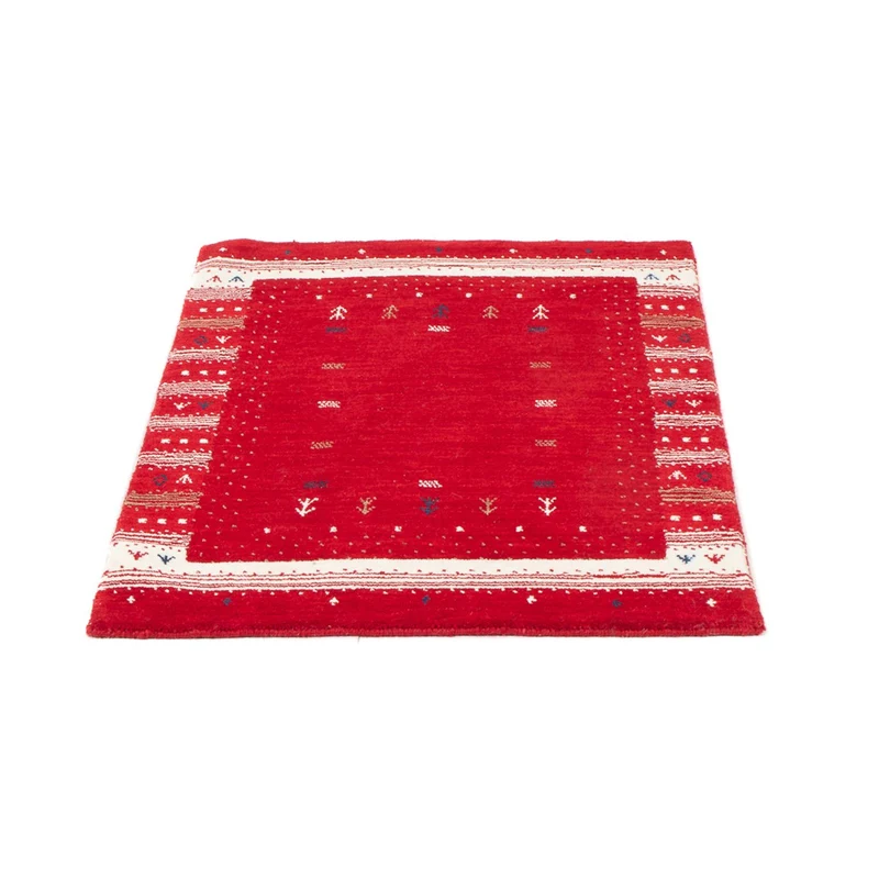 Loribaft Loom Teppich 60x90cm - Wollteppich - rot