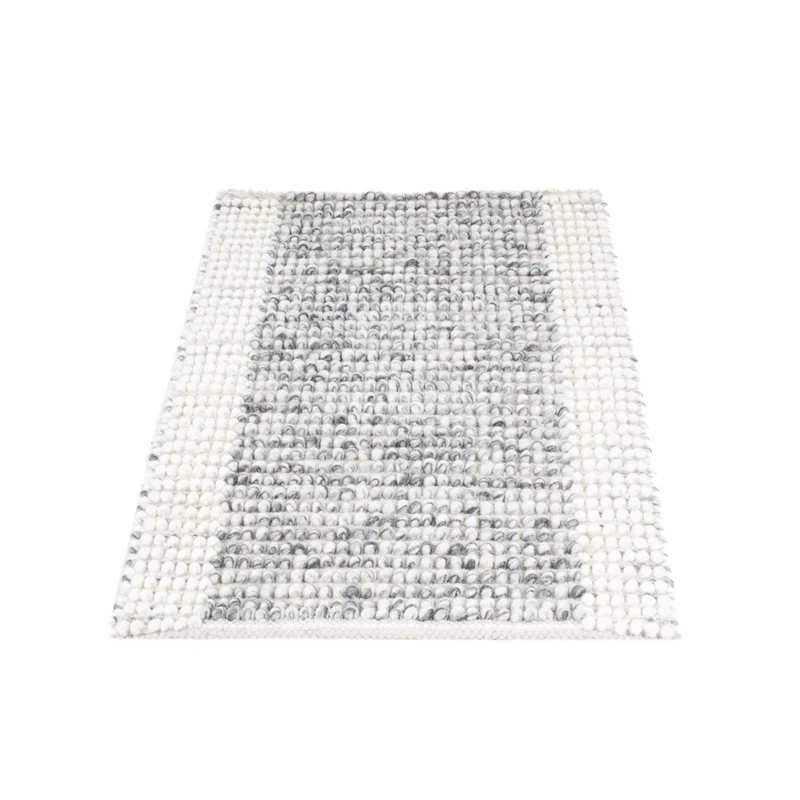 Wollteppich 60x94cm - grau