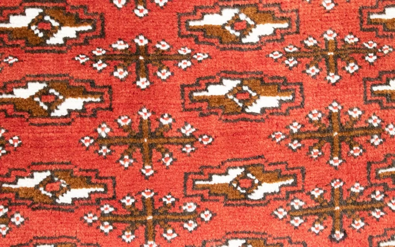 Turkaman Teppich 50x100cm - Orientteppich - rot