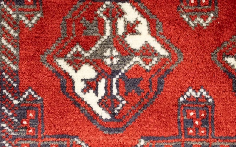 Turkaman Teppich 50x100cm - Orientteppich - rot