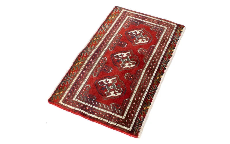 Turkaman Teppich 50x100cm - Orientteppich - rot