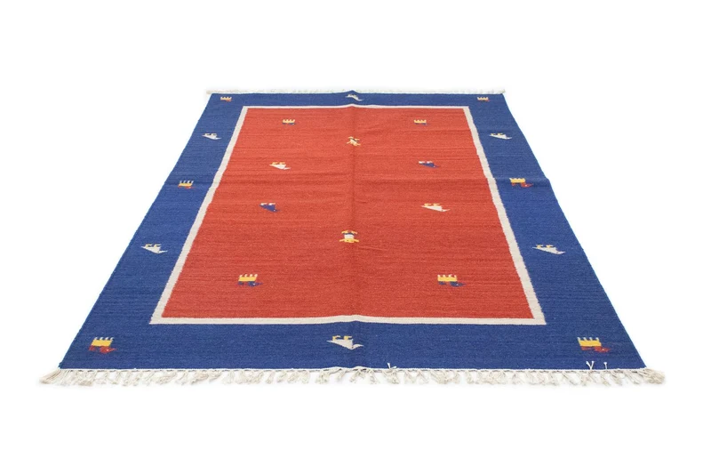 Kelim Modern Teppich 140x200cm - rot