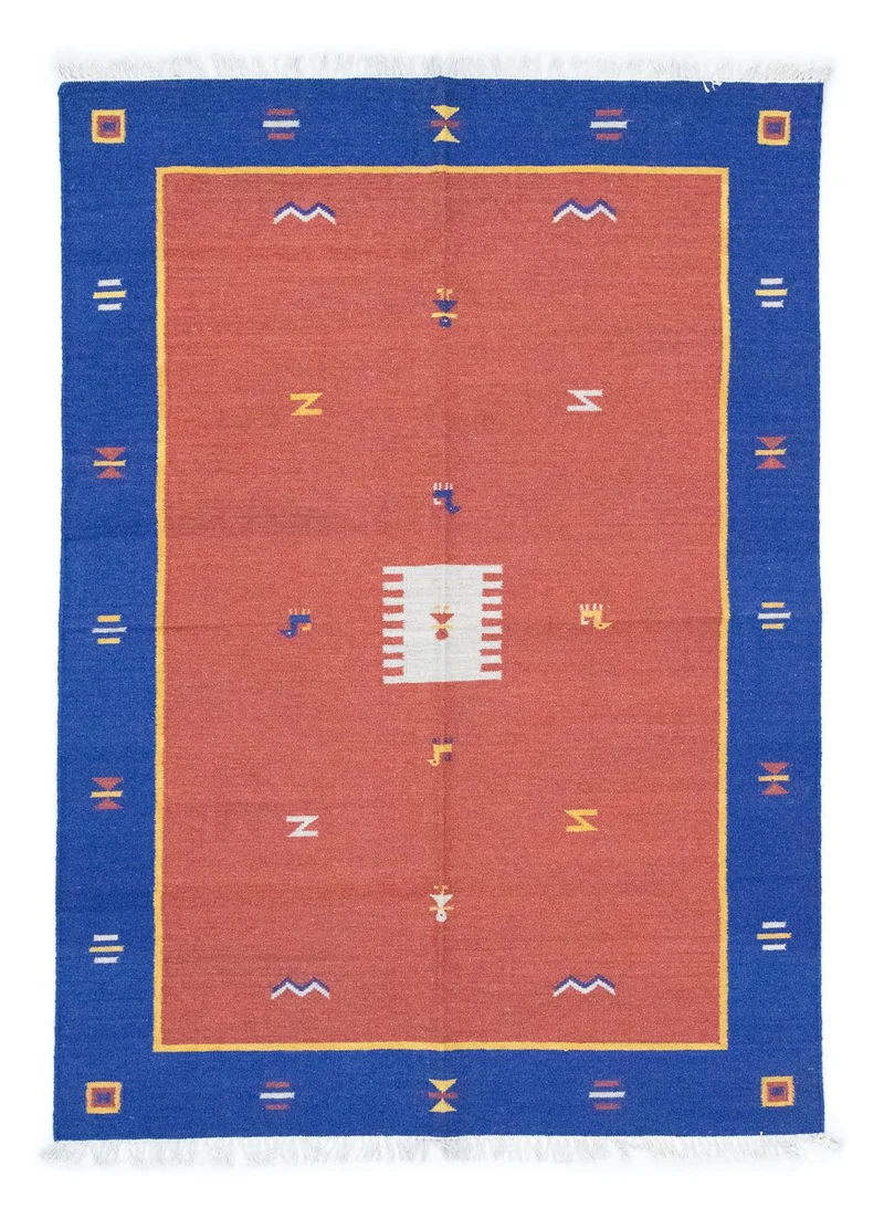 Kelim Modern Teppich 140x200cm - rot