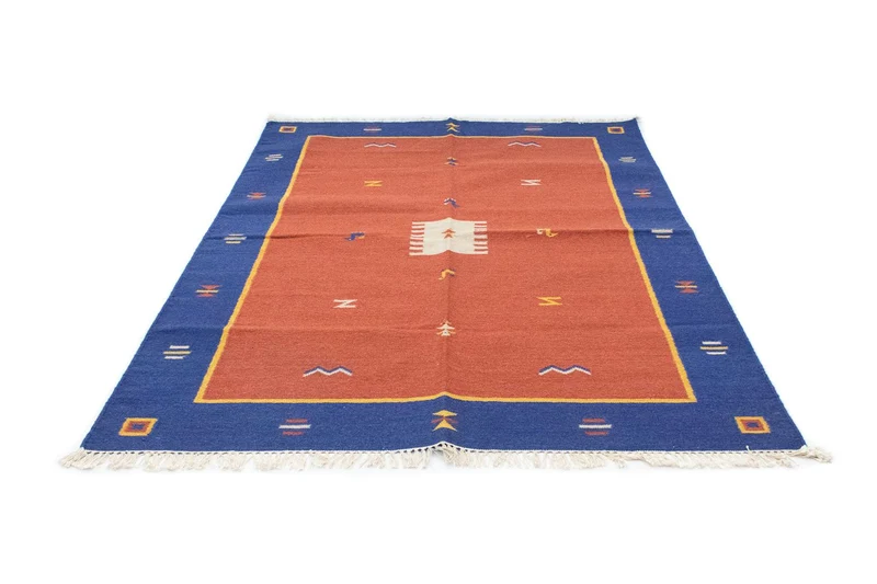 Kelim Modern Teppich 140x200cm - rot