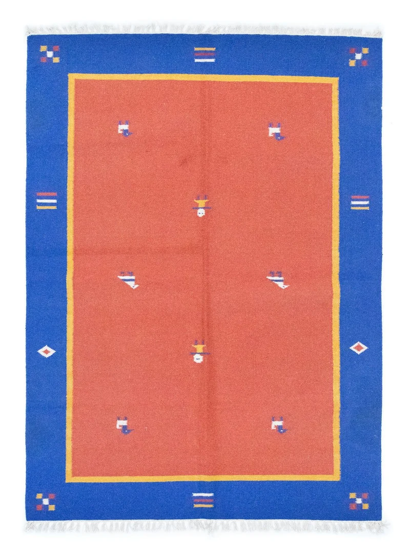 Kelim Modern Teppich 140x200cm - orange
