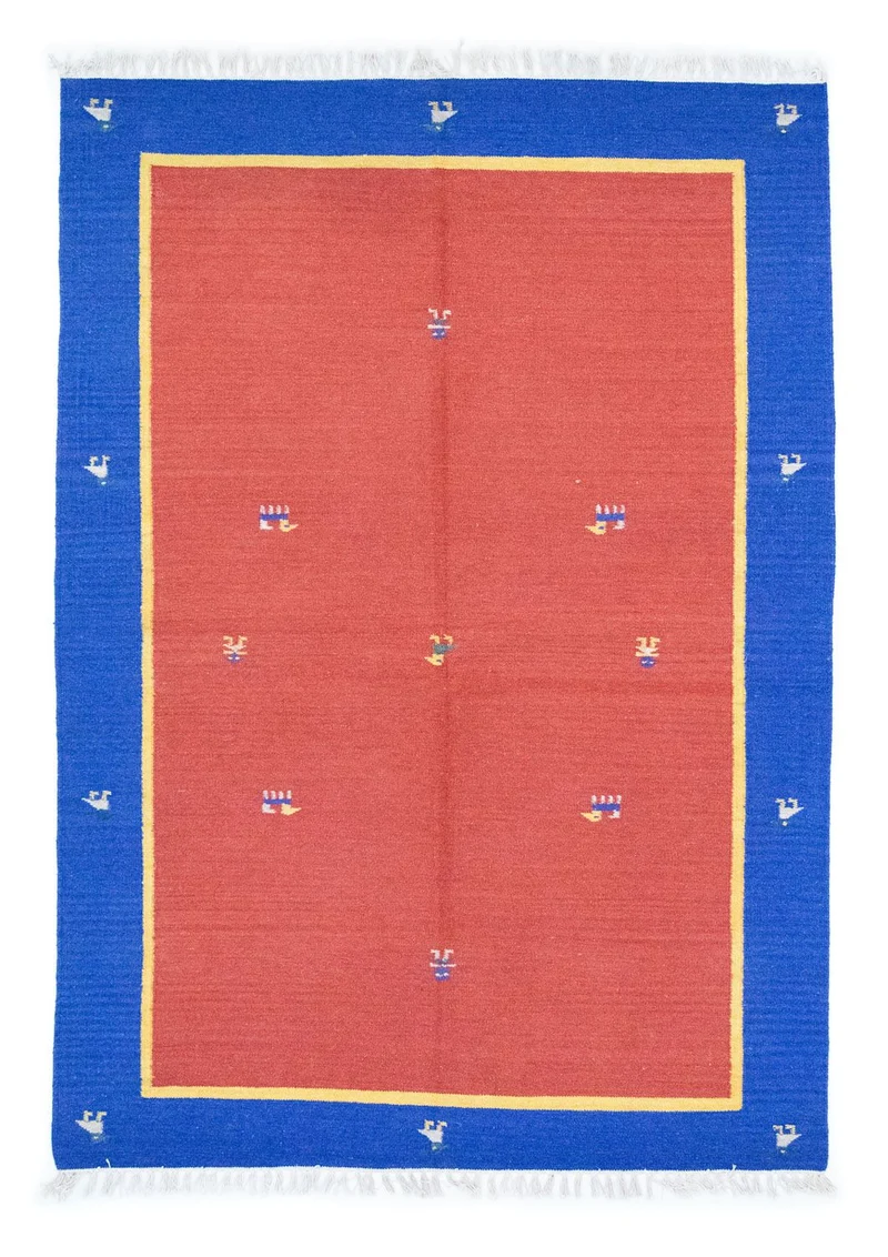 Kelim Modern Teppich 140x200cm - rot