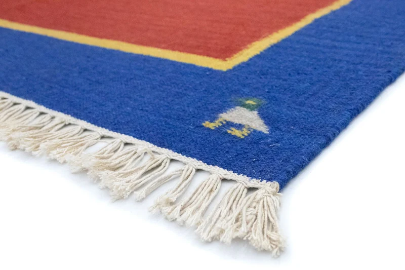 Kelim Modern Teppich 140x200cm - rot