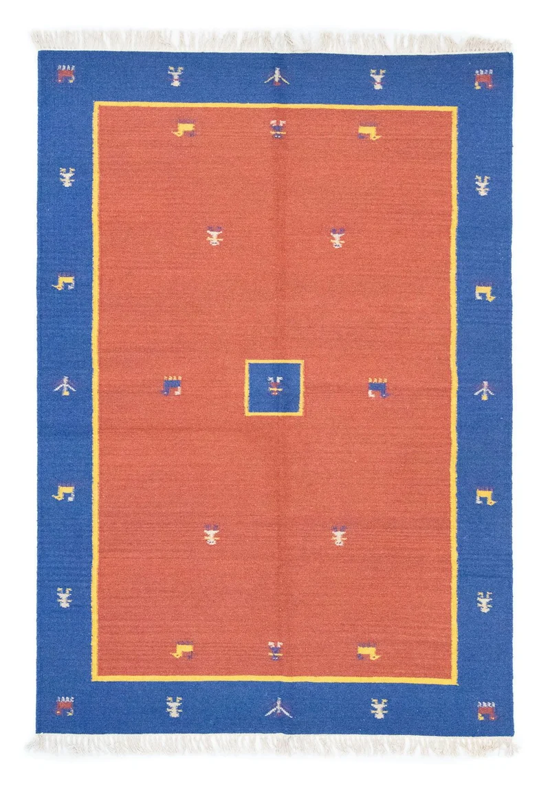 Kelim Modern Teppich 140x200cm - orange