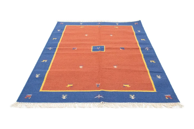 Kelim Modern Teppich 140x200cm - orange