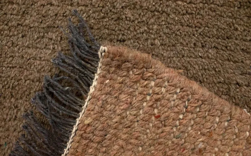 Nepal Teppich 70x140cm - Wollteppich - braun