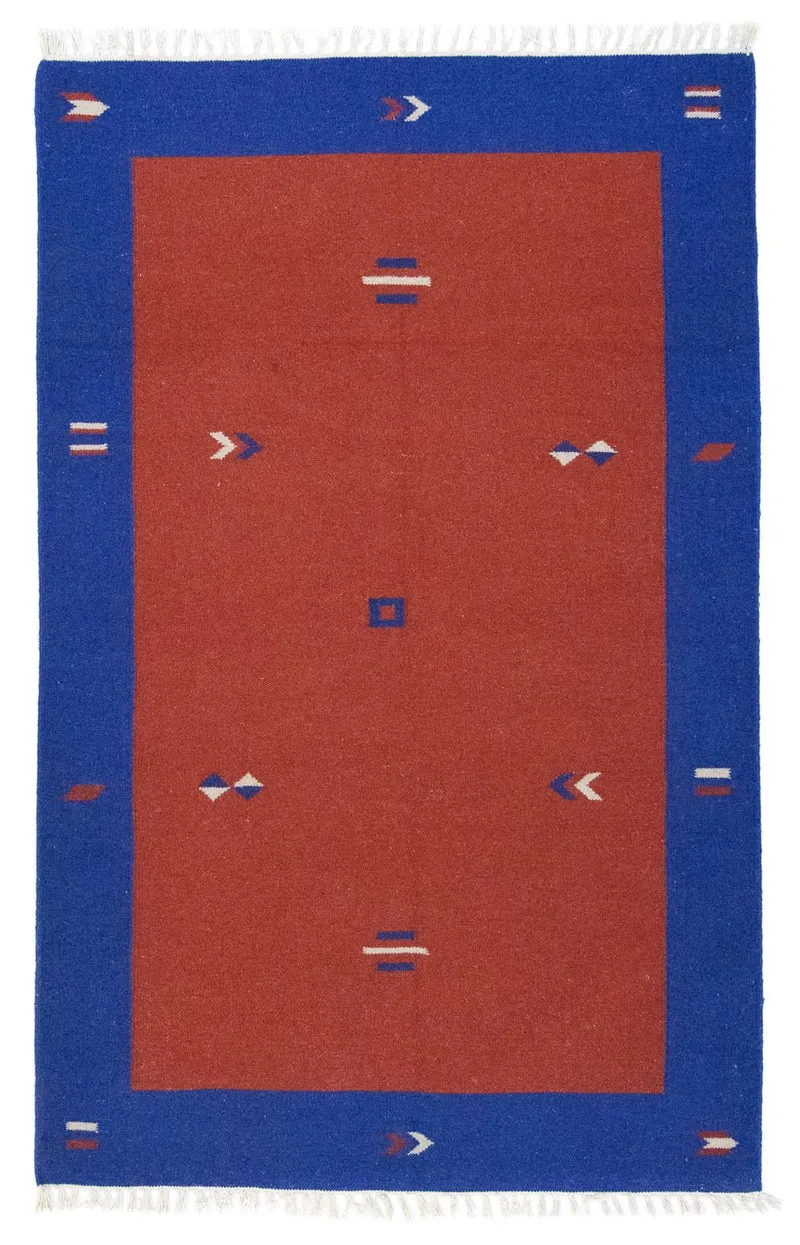 Kelim Modern Teppich 120x180cm - rot