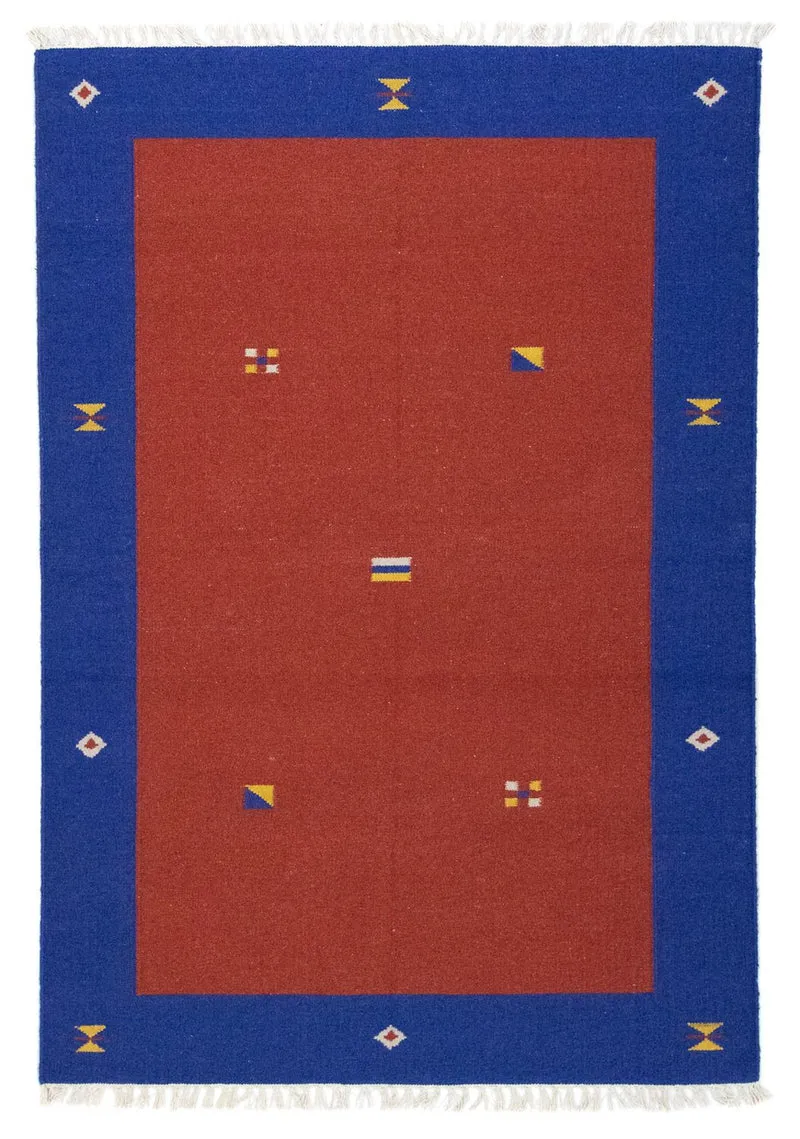 Kelim Modern Teppich 120x180cm - rot