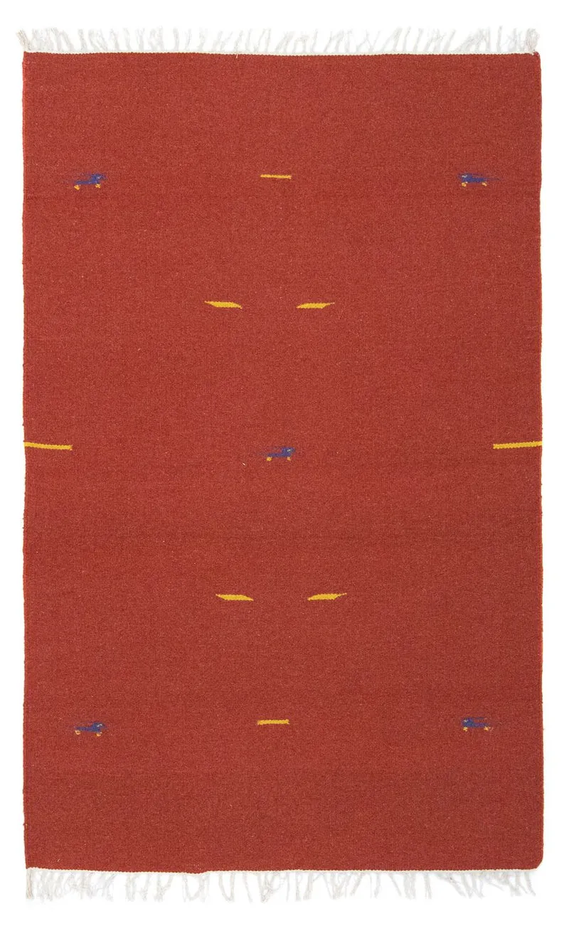 Kelim Modern Teppich 120x180cm - rot