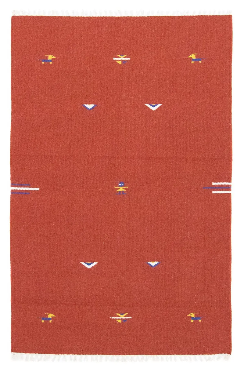 Kelim Modern Teppich 120x180cm - rot