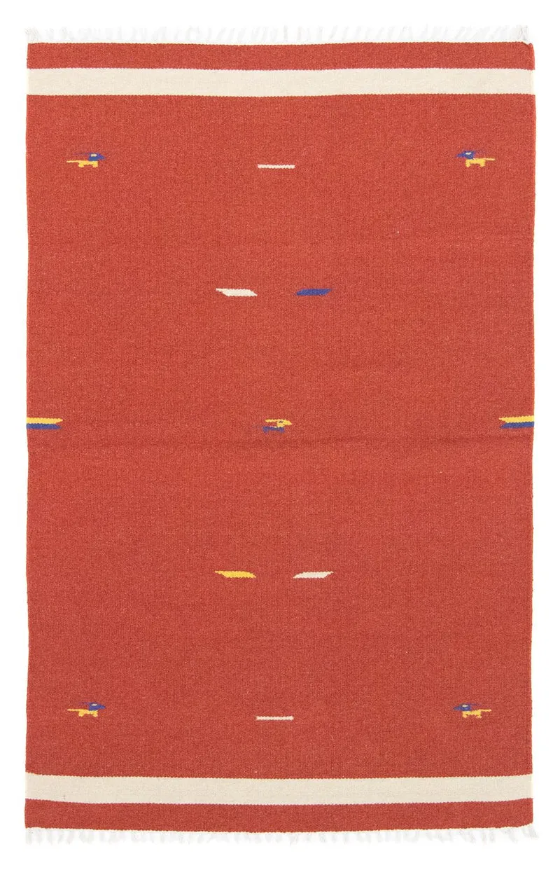 Kelim Modern Teppich 120x180cm - rot