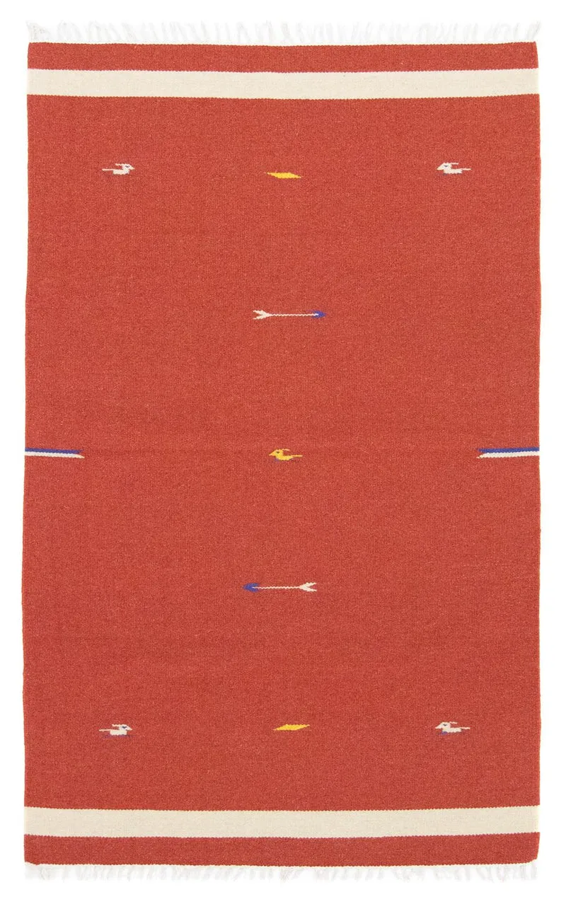Kelim Modern Teppich 120x180cm - rot