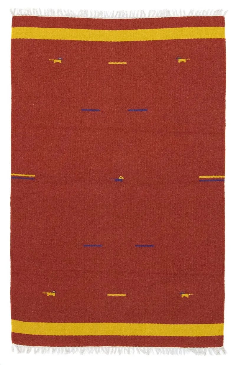 Kelim Modern Teppich 120x180cm - rot
