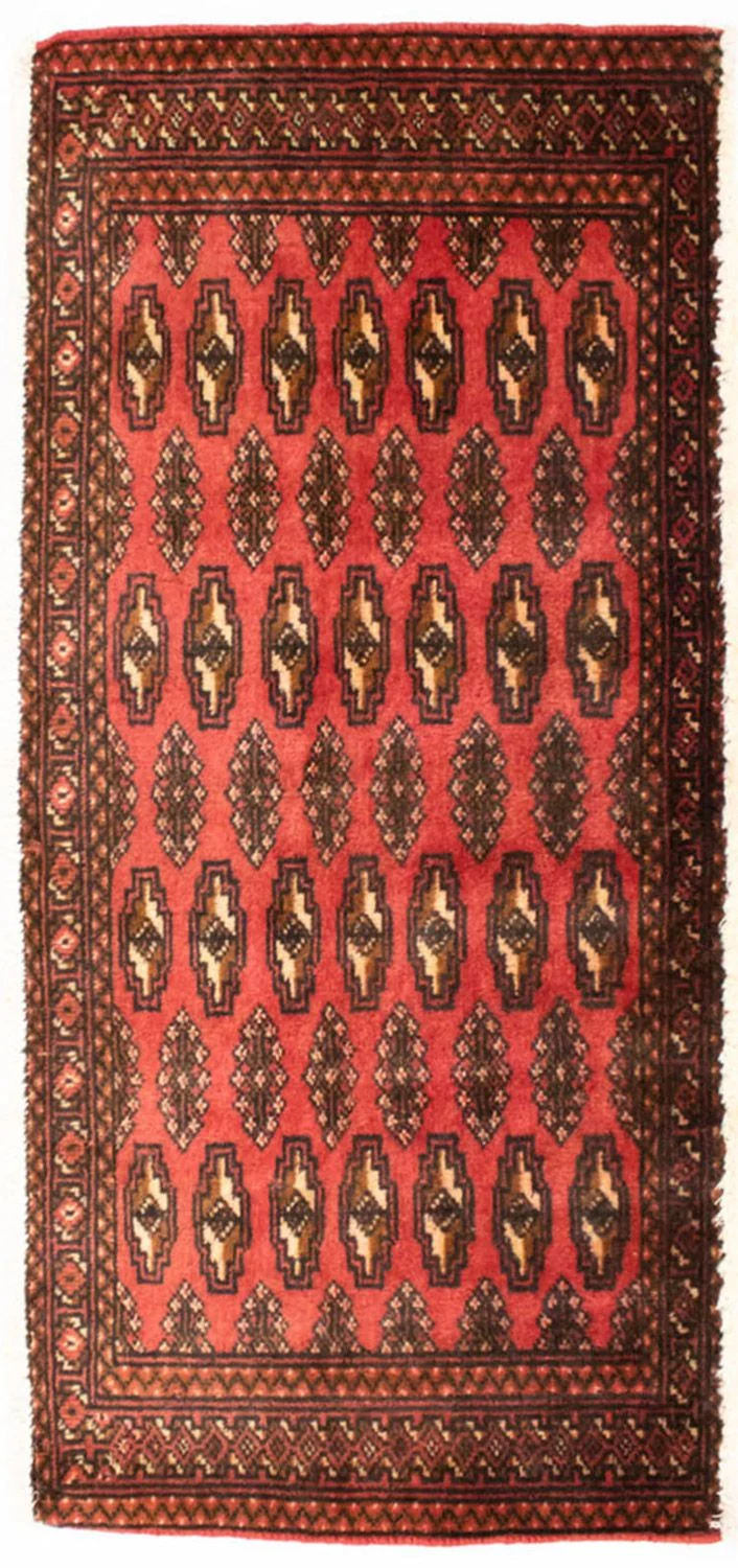 Turkaman Teppich 50x100cm - Orientteppich - rot