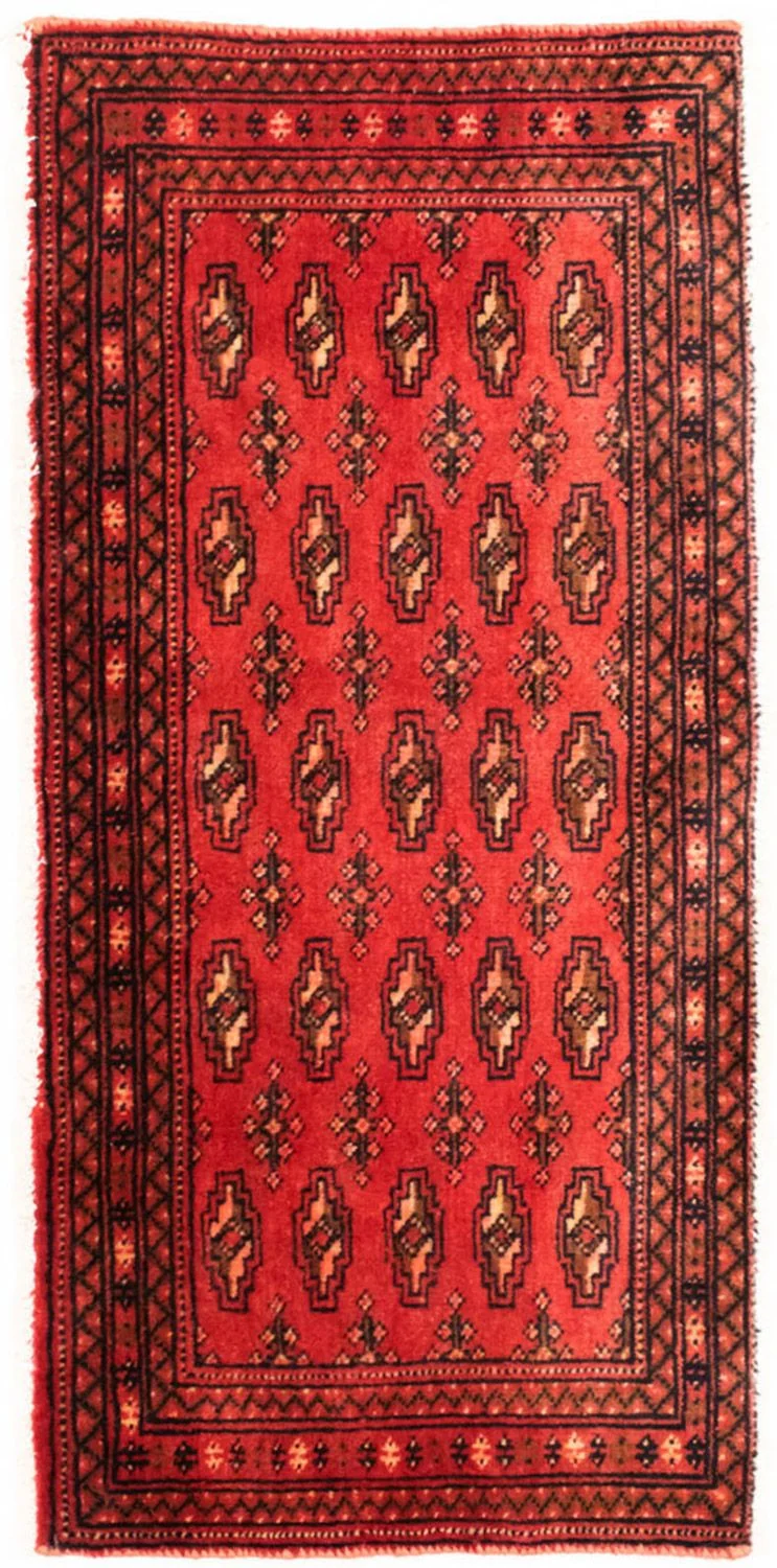 Turkaman Teppich 50x100cm - Orientteppich - rot