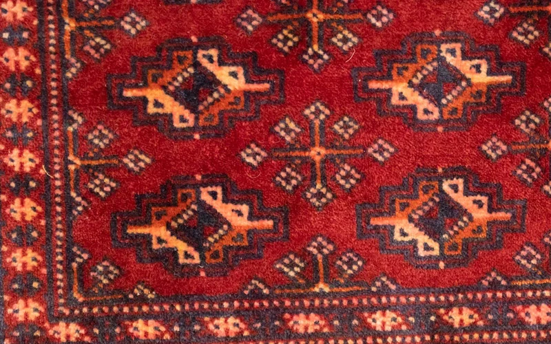 Turkaman Teppich 50x100cm - Orientteppich - rot