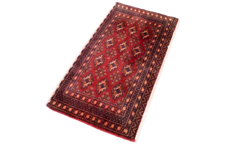 Turkaman Teppich 50x100cm - Orientteppich - rot