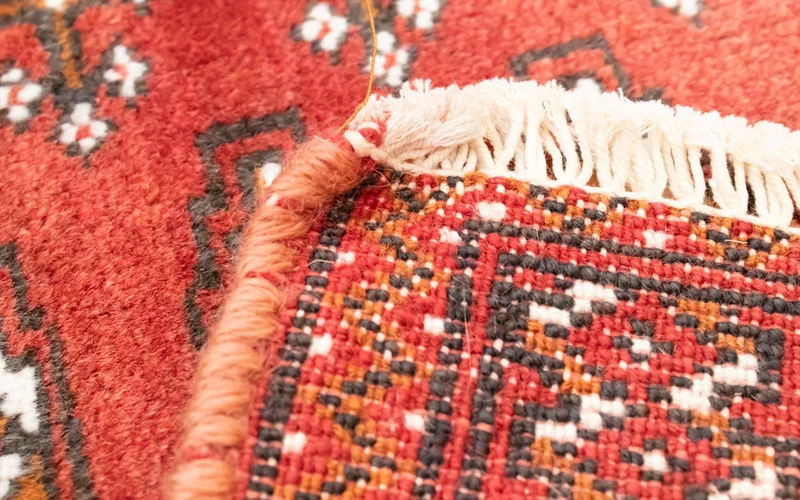 Turkaman Teppich 50x100cm - Orientteppich - rot