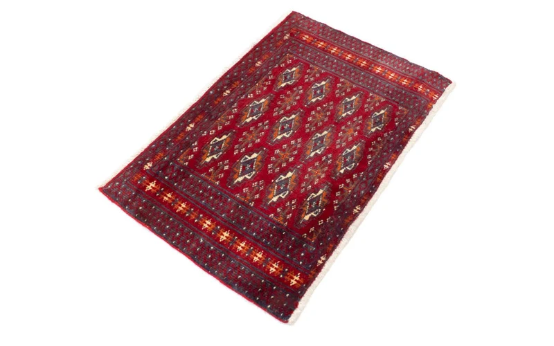 Turkaman Teppich 50x100cm - Orientteppich - rot