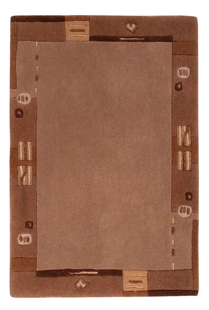 Nepal Teppich - 60 x 90 cm - braun