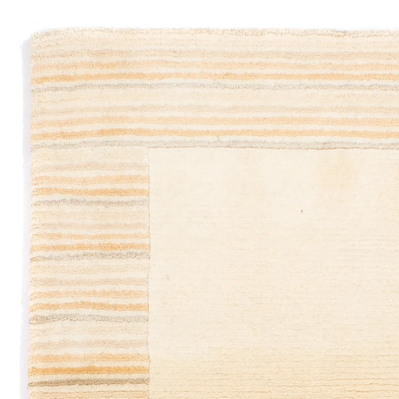 Nepal Teppich 72x147cm - Wollteppich - beige