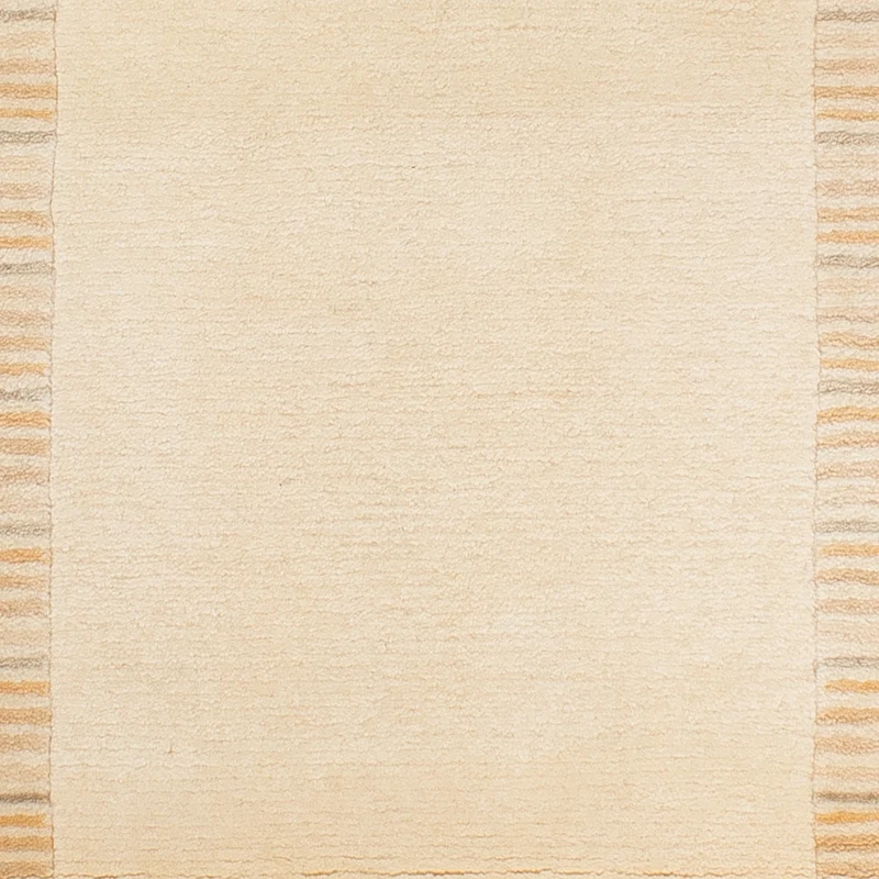 Nepal Teppich 72x147cm - Wollteppich - beige