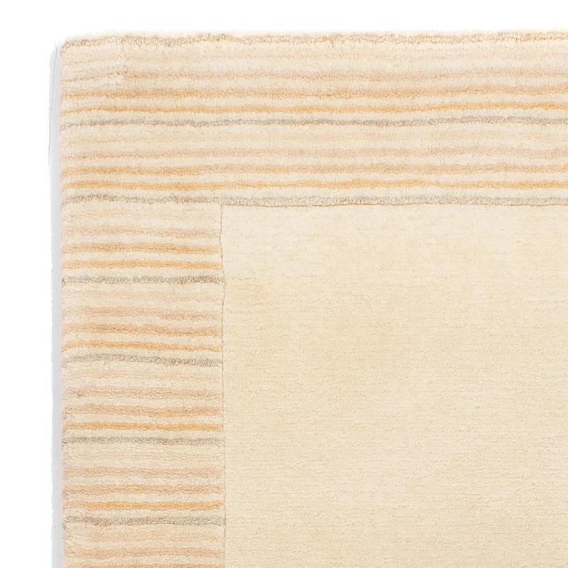 Nepal Teppich 72x147cm - Wollteppich - beige